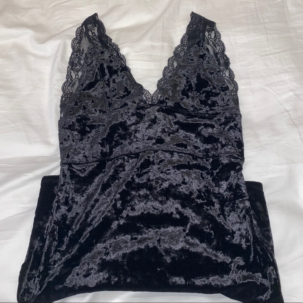 FREE PEOPLE BLACK LACE MINI DRESS NWT